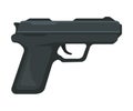 Small black gun. Vector illustration on a white background.