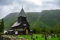 Small and black viking church in Norway Royalty Free Stock Photo