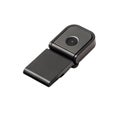 Small Black Webcam with Foldable Privacy Shutter computer camera video conferencing Royalty Free Stock Photo