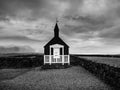 Small black wooden church Royalty Free Stock Photo