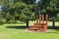 Small bleacher in a field