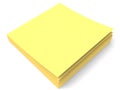 Small block of yellow sticky notes Royalty Free Stock Photo