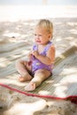 Small blonde baby girl Royalty Free Stock Photo