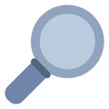Small blue magnifier, icon Royalty Free Stock Photo