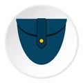 Small blue pocket icon circle