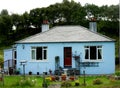 Small blue scottish house Royalty Free Stock Photo