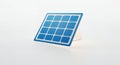 A Small Blue Solar Panel on a White Background Royalty Free Stock Photo
