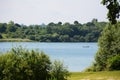 Small boat on Bewl Water reservoir in Tunbridge Wells, Kent