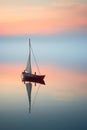 Small Boat Drifting on Water Royalty Free Stock Photo