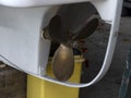 Small boat engine propeller Royalty Free Stock Photo