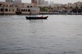 Small boat passenger enjoying river