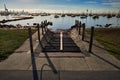 A small boat launching ramp on a sunny day. Royalty Free Stock Photo