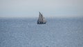 Small boat sailing on a lake in Chile Royalty Free Stock Photo