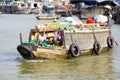 Small boat supplies drinks Royalty Free Stock Photo