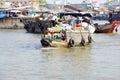 Small boat supplies drinks Royalty Free Stock Photo