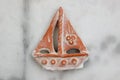 Small boat traditional pottery Royalty Free Stock Photo