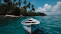 Small Boat Try The Shore. Ujung Genteng Royalty Free Stock Photo