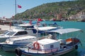 Small boats in Alanya bay