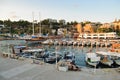 Small boats in a Antalya harbor, Turkey Royalty Free Stock Photo