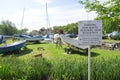 Small boats in boat park