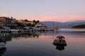 Small Boats in Galaxidi Harbour at Dusk, Greece