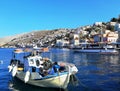 Small Boats In The Harbor Of Symi Island In Greece 01 Royalty Free Stock Photo