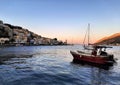 Small Boats In The Harbor Of Symi Island In Greece 04 Royalty Free Stock Photo