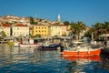 Small boats in the harbour of Mali on the island of Losinj in the Adriatic Sea, Croatia Royalty Free Stock Photo