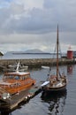small boats Harbour Norway scandinavia port travel Royalty Free Stock Photo