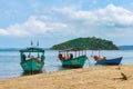 Small boats in Koh Ta Kiev Island, Sihanoukville, Cambodia