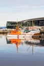 Small Boats Moored in Trondheim, Norway Royalty Free Stock Photo