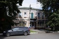 Small book store in an old building in Karl Marx street of Ryazhsk in Ryazan region, Russia.