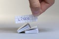 Small books, white background. Livro is the Portuguese word Royalty Free Stock Photo