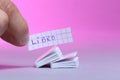 Small books, white background. Libro is the Spanish word Royalty Free Stock Photo