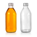 Small bottle of apple juice Royalty Free Stock Photo