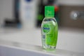 A Small bottle of Dettol hand sanitizer