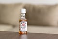 Small bottle of Jim Beam Bourbon Whiskey made in Kentucky, USA