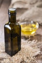 Small bottle with Sesame Oil Royalty Free Stock Photo