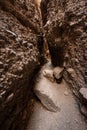 Small Boulder Jam Causes A Step Up In The Narrow Sidewinder Canyon