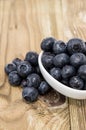 Small bowl filled with Blueberries Royalty Free Stock Photo