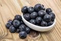 Small bowl filled with Blueberries Royalty Free Stock Photo