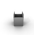 Small Box Empty /Open Blank White Background Royalty Free Stock Photo