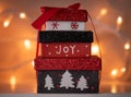 Small Boxed Christmas Presents Royalty Free Stock Photo