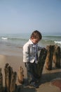 Small boy on the beach