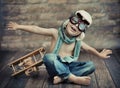 A small boy playing Royalty Free Stock Photo