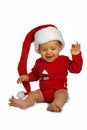 Small boy in Santa Claus cap Royalty Free Stock Photo