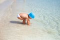 Small boy in the sea water Royalty Free Stock Photo