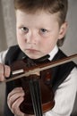 Small boy with a violin