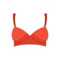 Small bra icon flat isolated vector Royalty Free Stock Photo