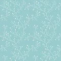 Small branch and berries semaless pattern Royalty Free Stock Photo